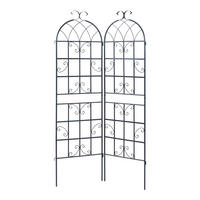 RANKGITTER-SET 2 TLG. Barrea - Schwarz, Metall (50/180/1.3cm) - casa.pro