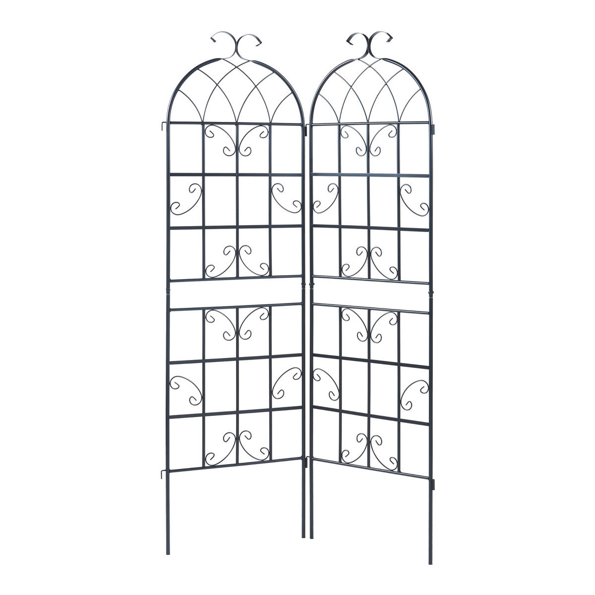RANKGITTER-SET 2 TLG. Barrea - Schwarz, Metall (50/180/1.3cm) - casa.pro
