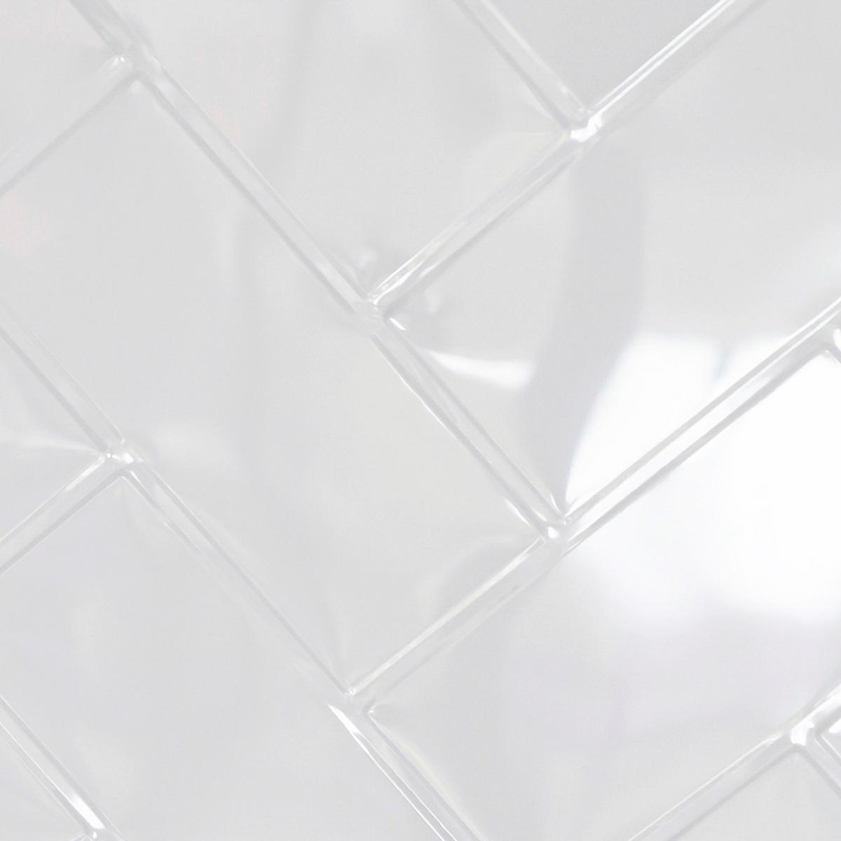 FLIESENAUFKLEBER 1 Stück 30,5 x 30,5 cm Selbstklebende Fliesen - Corbe Bianco - Weiß, Kunststoff (30.5/0.16/30.5cm) - Mazovia