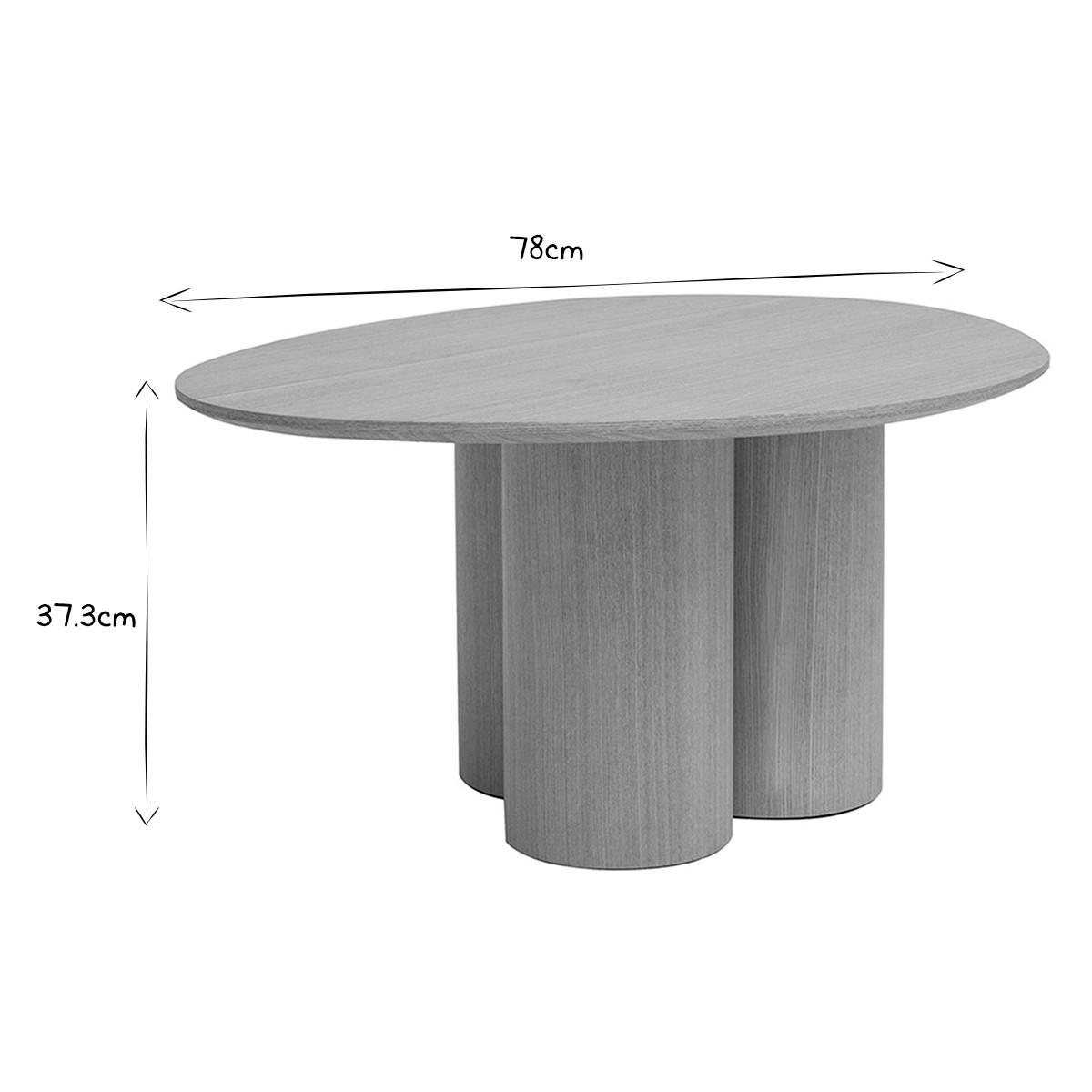 COUCHTISCH Helles Holz HOLLEN - Grün, Holz (78/61/37.3cm) - Miliboo