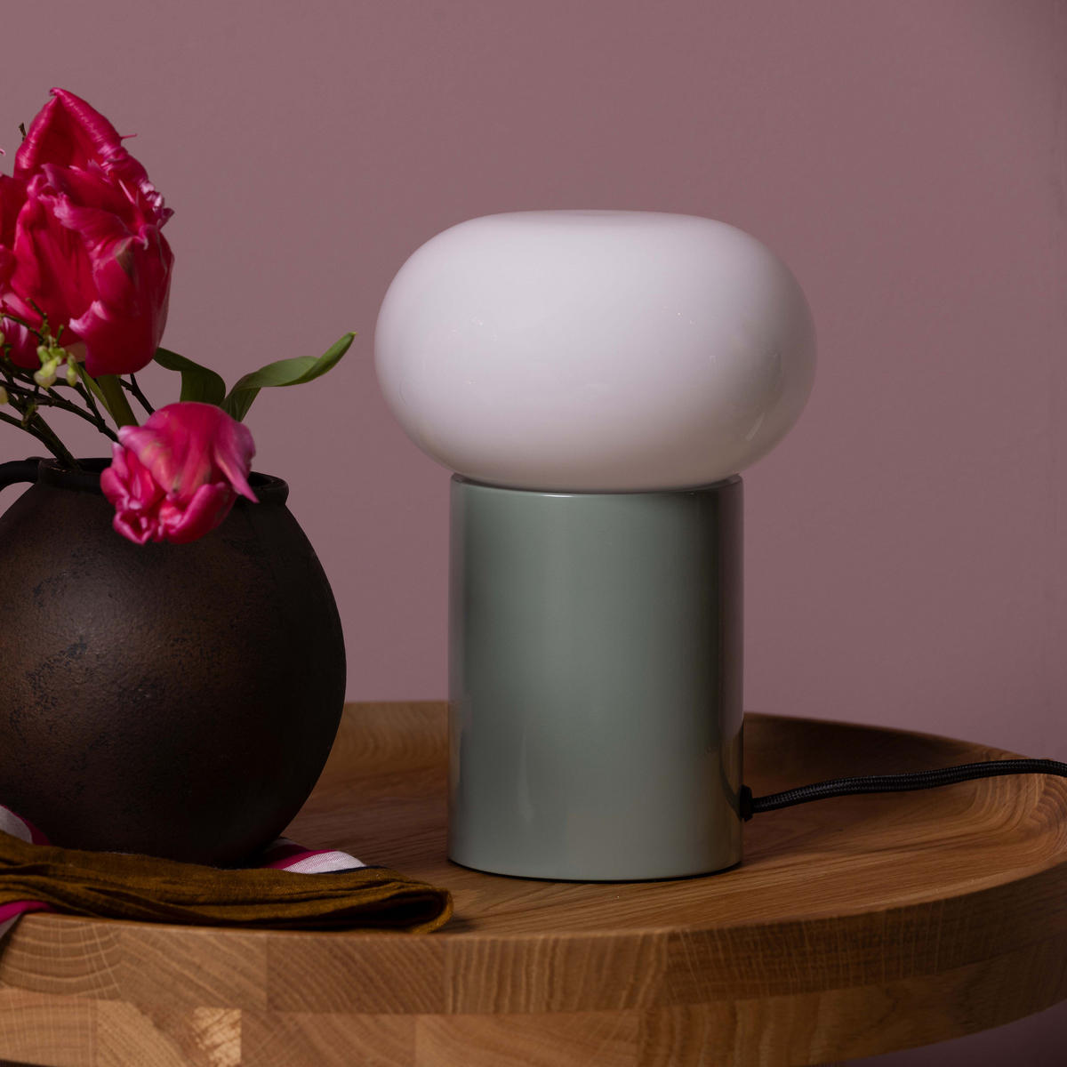 TISCHLEUCHTE Knut 99002/84 - Grün, Metall (15/15/21.9cm) - Brilliant