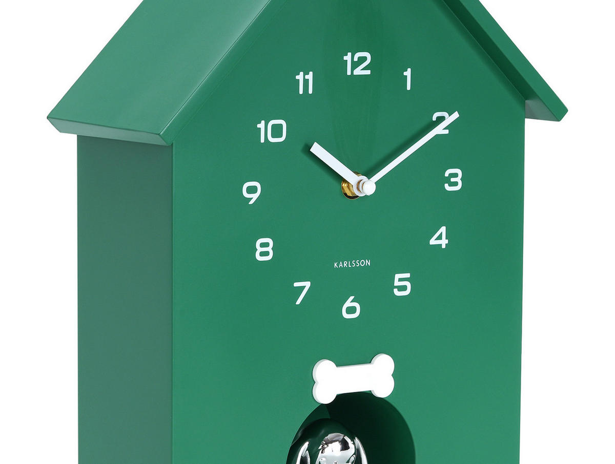 WANDUHR Dog House Grün 9/24.9/27 cm - Grün, Kunststoff (24.9/27/9cm) - Karlsson