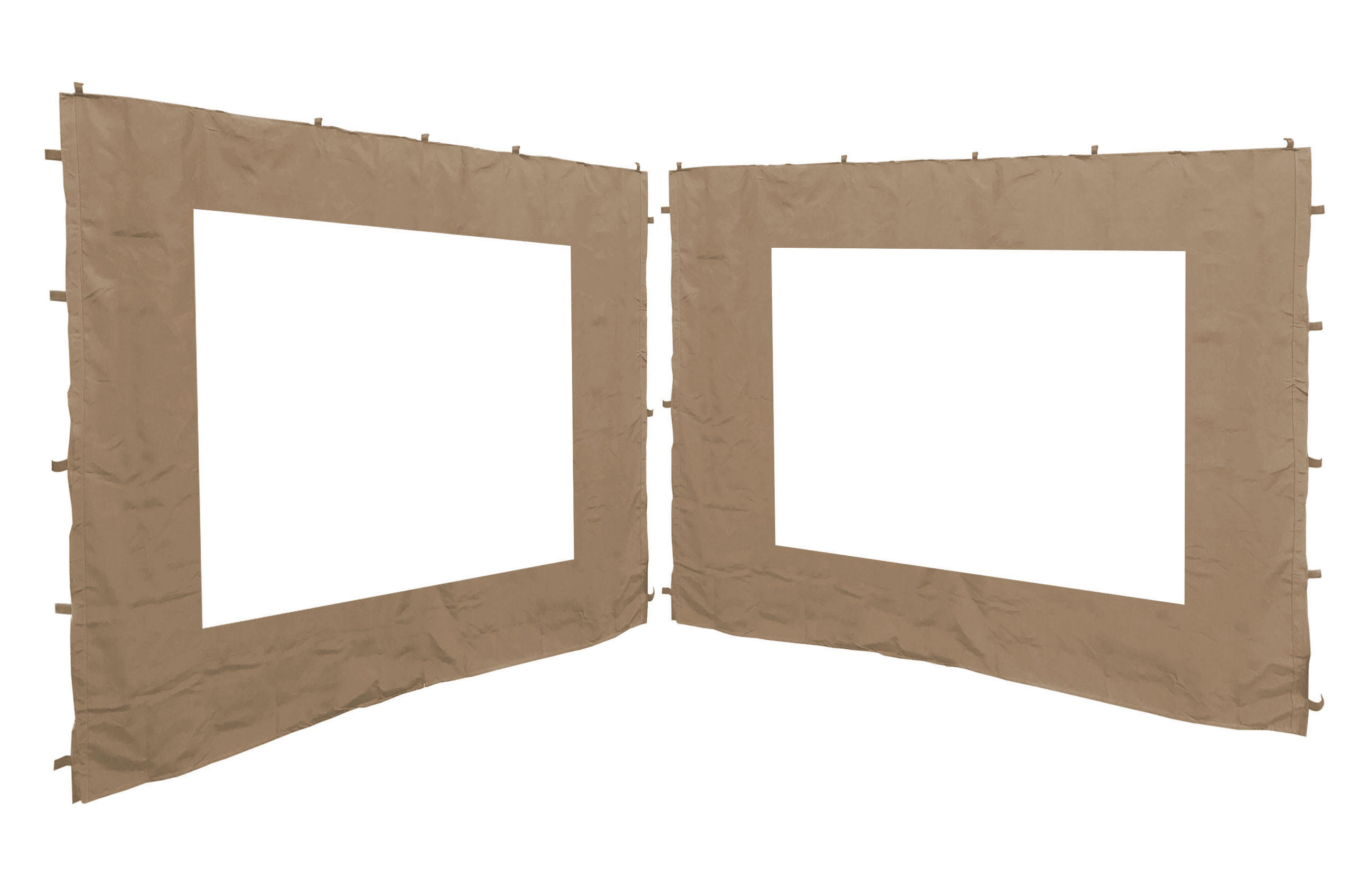 2 Seitenteile 250x190cm mit Fenster Sand - Beige, Kunststoff/Textil (250/190/250cm) - QUICK STAR