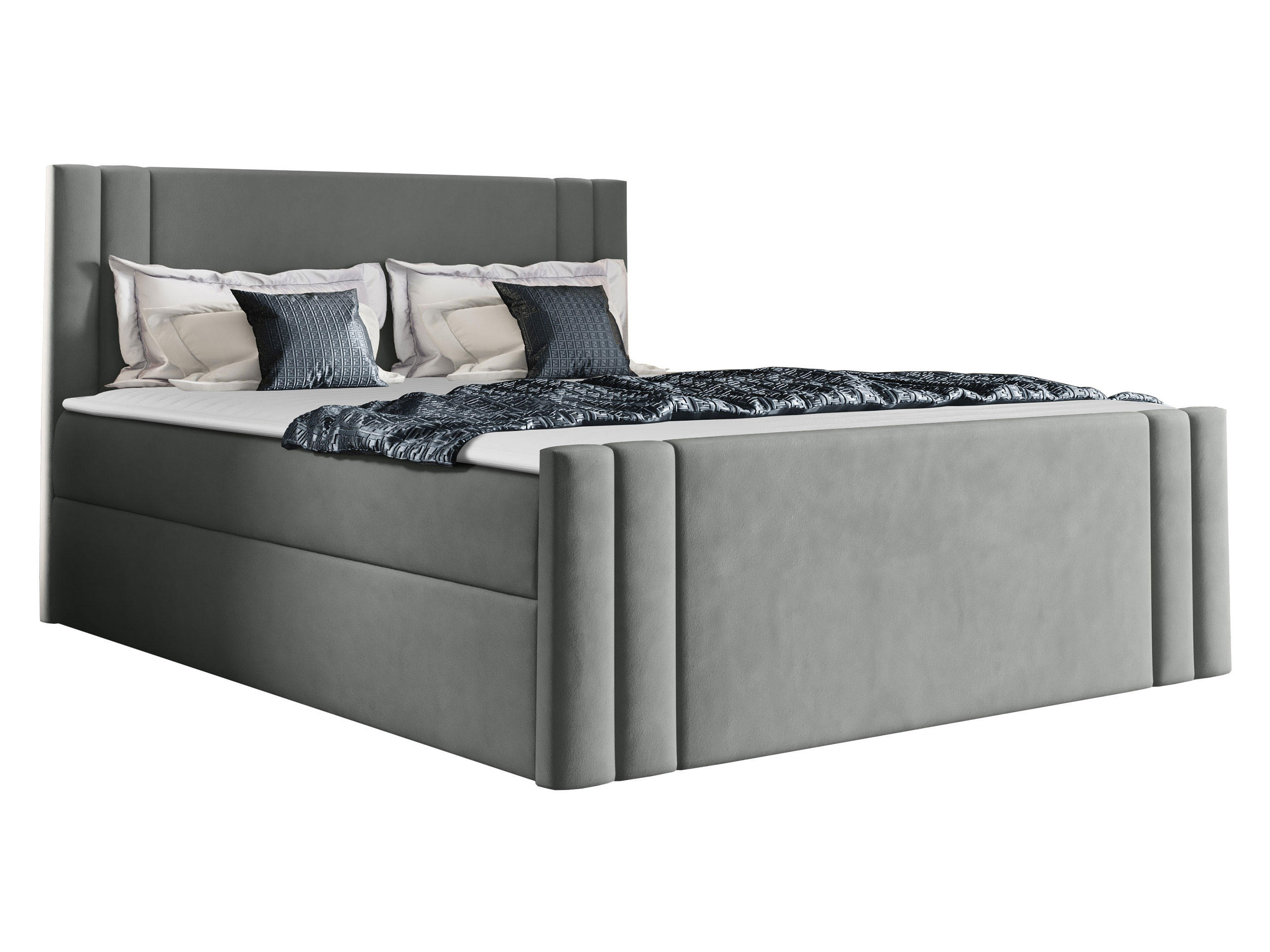 Mirjan24 Boxbett Grau 180x200 cm