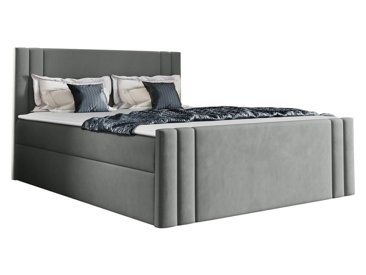 BOXBETT Carmen - Grau, Holz (160/200cm) - MIRJAN24