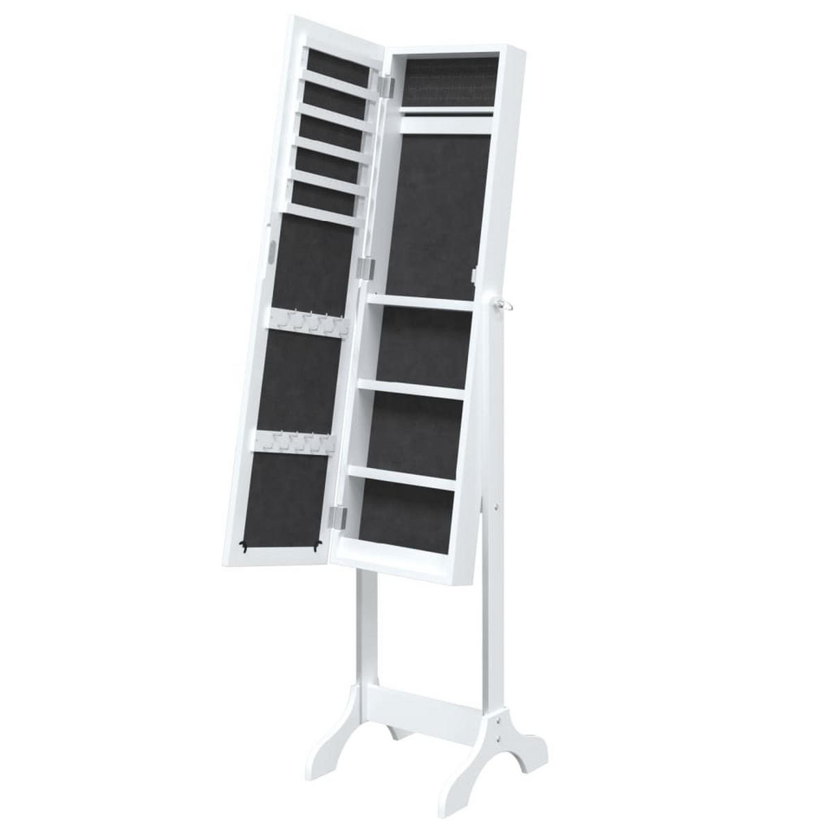 STANDSPIEGEL Weiß 34x37x146 cm - Weiß, Glas (34/146/1cm) - furnicato