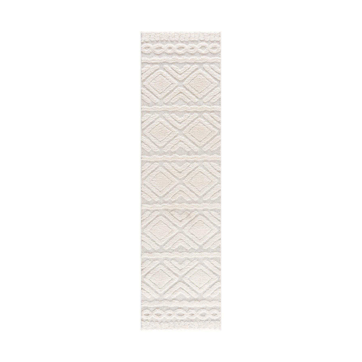 HOCHFLOR-TEPPICH Focus 3382 Creme 80x300 cm - Creme, Textil (80/300cm) - carpet city