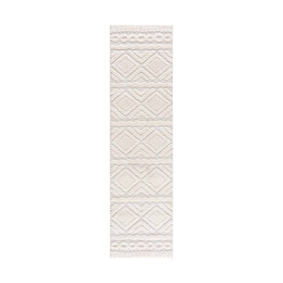 HOCHFLOR-TEPPICH Focus 3382 Creme 80x300 cm - Creme, Textil (80/300cm) - carpet city