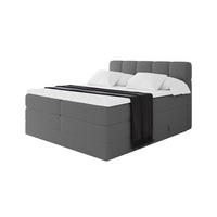 BOXBETT mit Matratze H3/H4 - FAMA KING - 180x200 cm Grau Quelle - Schieferfarben, Holzwerkstoff (180/200cm) - ALTDECOR
