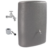 WANDTANK Komplett-Set 275 L graphite grey inkl. Chrom-Auslaufhahn und Fallrohranschluss - Grau, Kunststoff (40/105/80cm) - GARANTIA