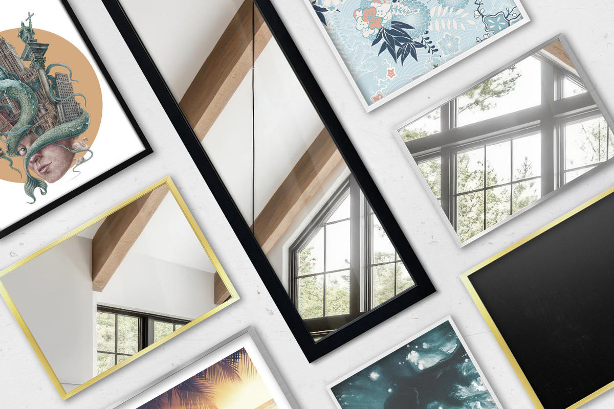 STANDSPIEGEL 156x36 cm – Weiße Rahmen - Transparent, Glas (156/36/0.4cm) - TULUP