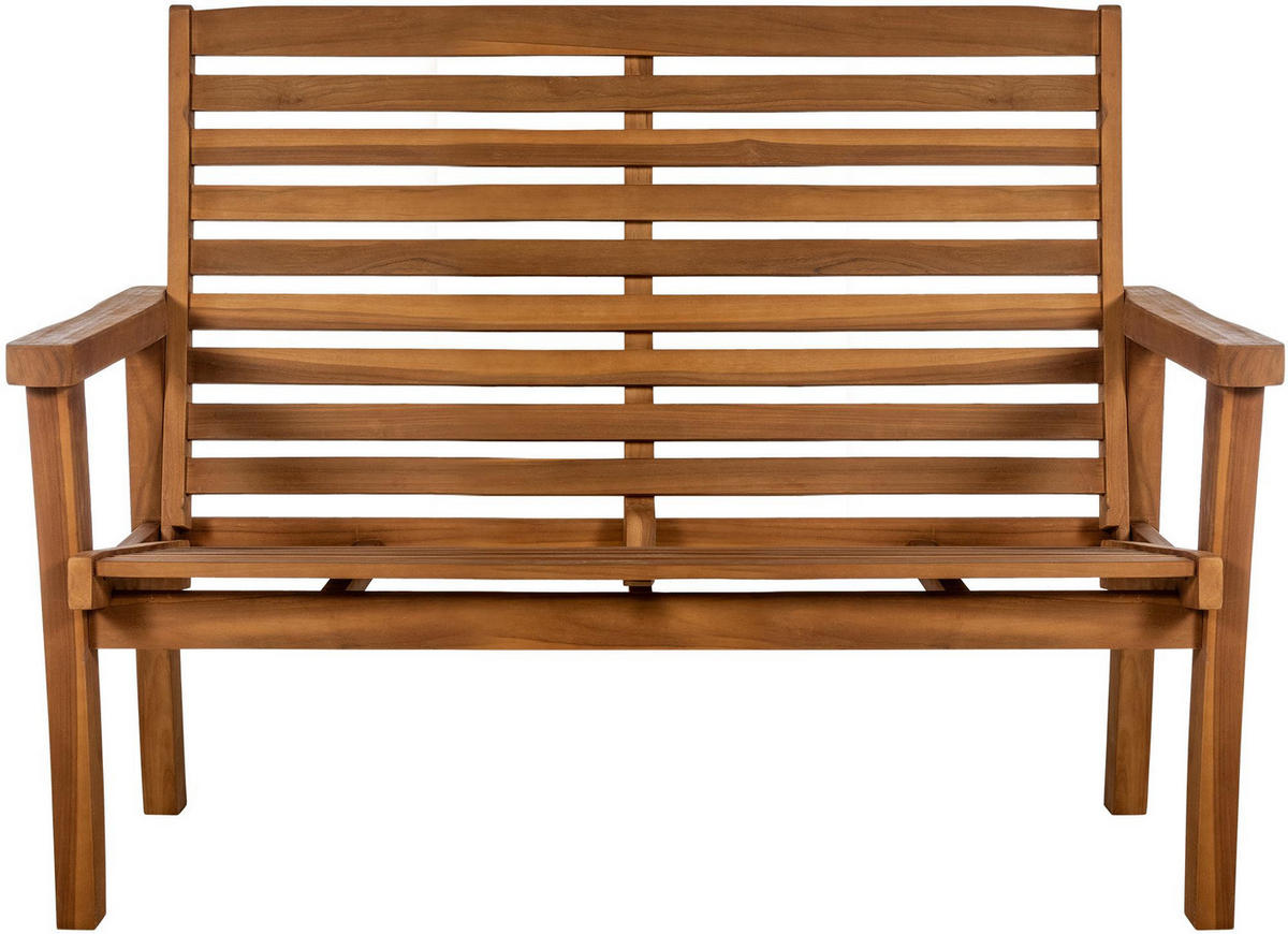 TEAKBANK Peter Liegefunktion 150x78x111cm Teakholz Teak Gartenbank - Teakfarben, Holz (150/111/78cm) - DELUKE