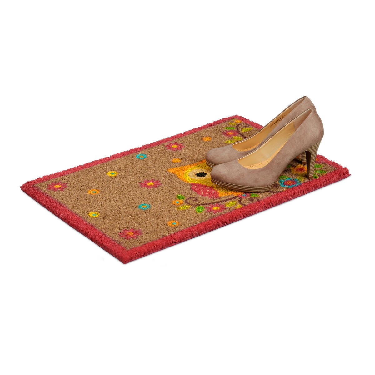 FUSSMATTE - Dunkelbraun, Kunststoff/Textil (40/60cm) - Relaxdays