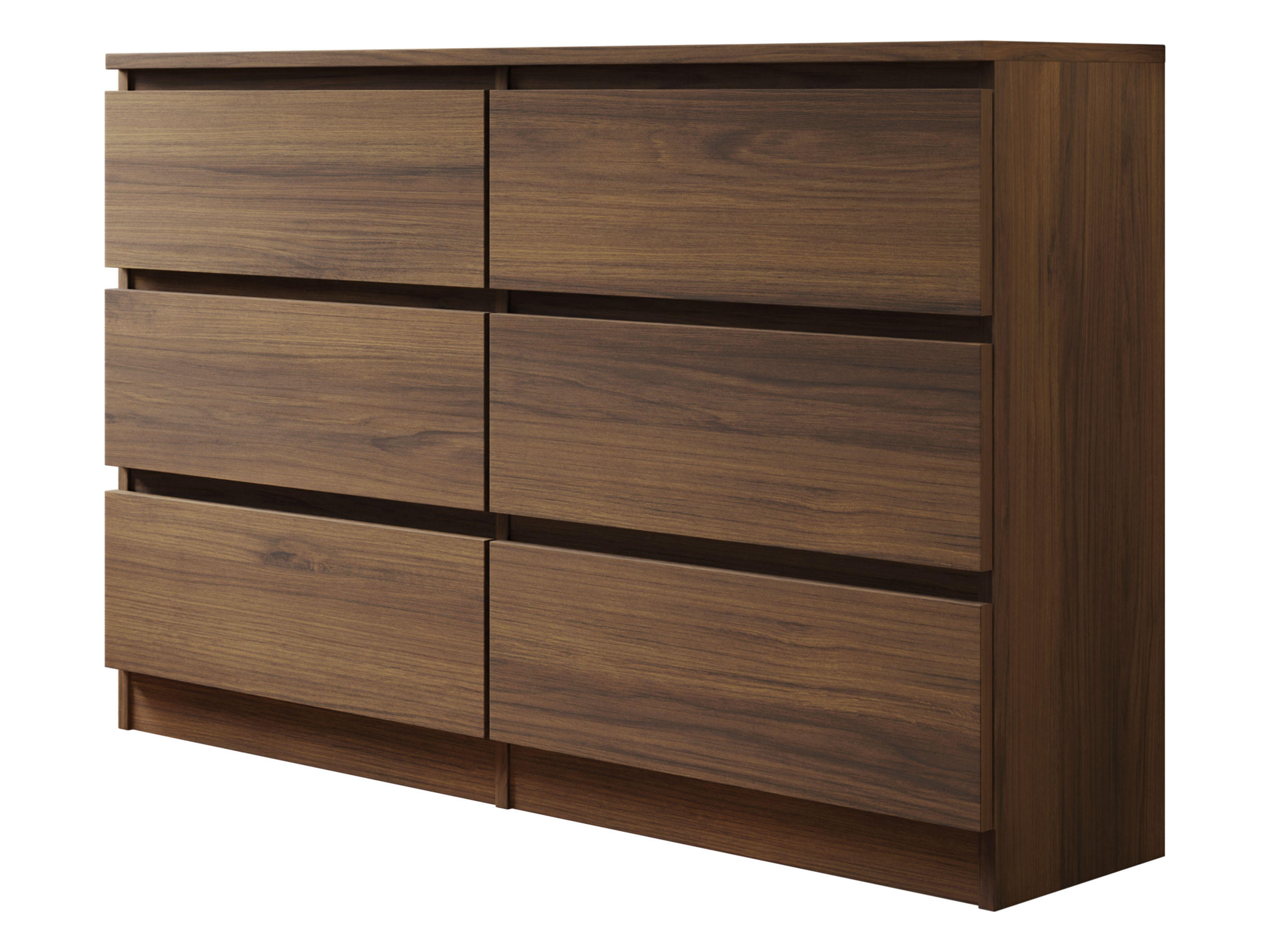 KOMMODE Malwa M6 120 - Nussbaumfarben, Holzwerkstoff (120/77/30cm) - MIRJAN24