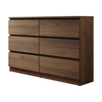 KOMMODE Malwa M6 120 - Nussbaumfarben, Holzwerkstoff (120/77/30cm) - MIRJAN24