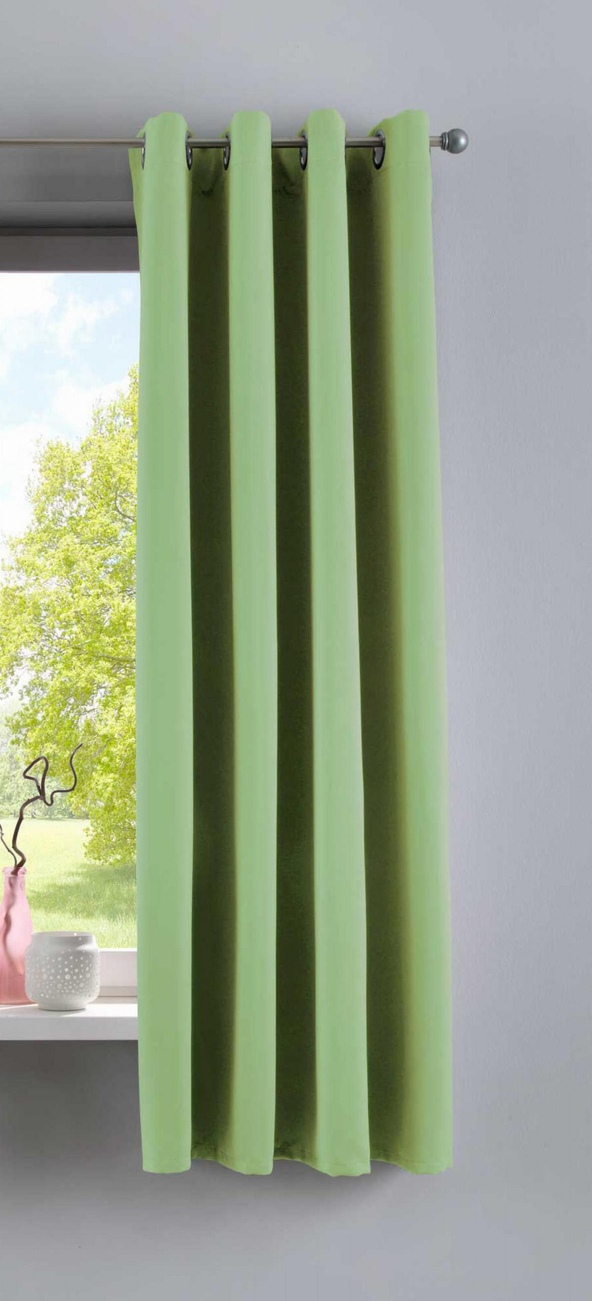 VORHANG »NEW YORK« HxB 160x140 cm Grün - Grün, Textil (140/160cm) - Gardinenbox