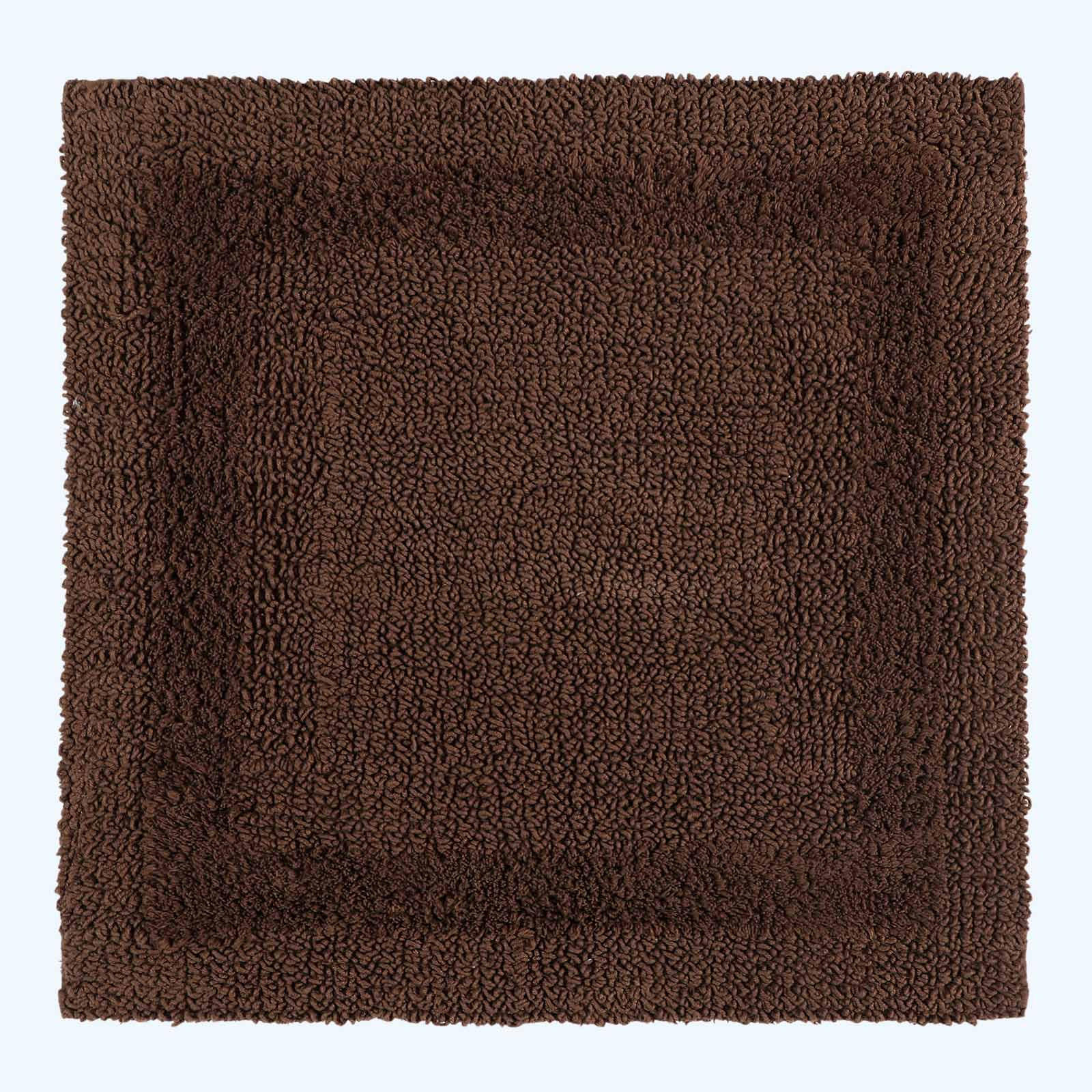 DUSCHVORLEGER 50/50 cm, 100% Baumwolle, wendbar - Braun, Textil (50/50cm) - Homescapes