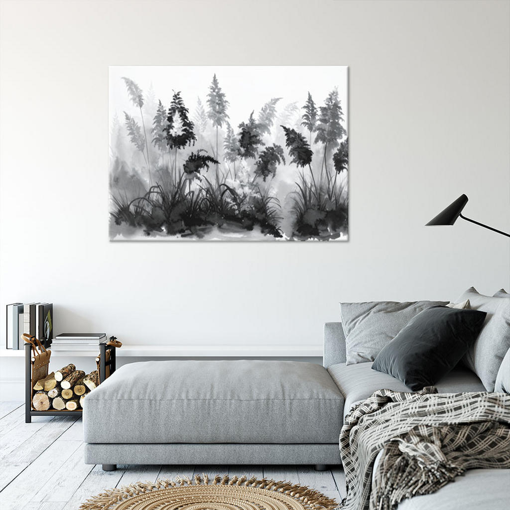 Thumbnail - Feeby Leinwandbild, Schwarz, Textil, Baum/Pflanze/Natur, Rechteckig, 100x70 cm, Bilder und Zubehör, Wandbilder, Leinwand...