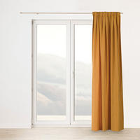 FERTIGVORHANG mit Schlaufenband honiggelb 140 x 280 cm - Gelb, Textil (140/280/1cm) - Dekoria