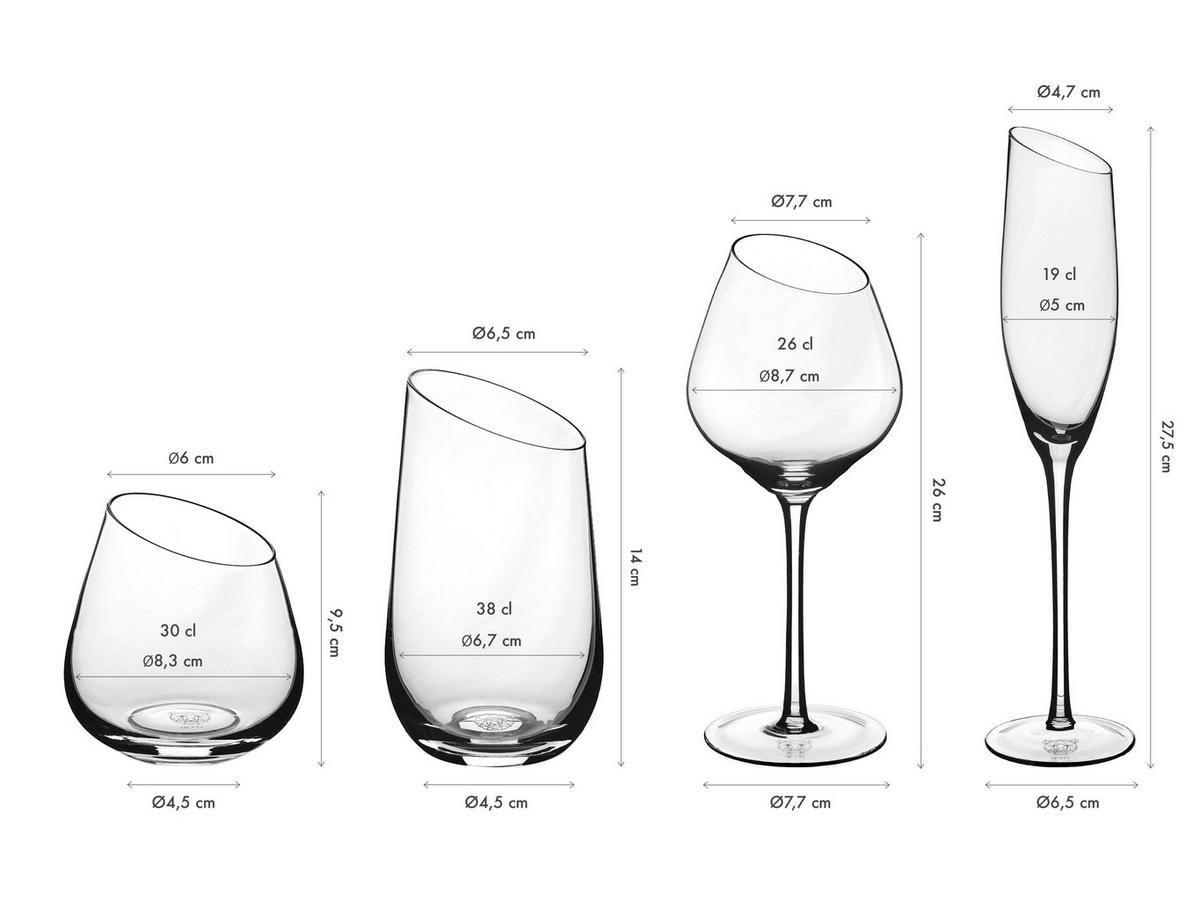GLAS-SET Sväva 24er-Set - Transparent - Transparent, Glas - Björn