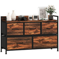 KOMMODE DE-12499 5 Schubladen 98/29/63 cm Braun - Braun, Metall (98/63/29cm) - ComfortXL