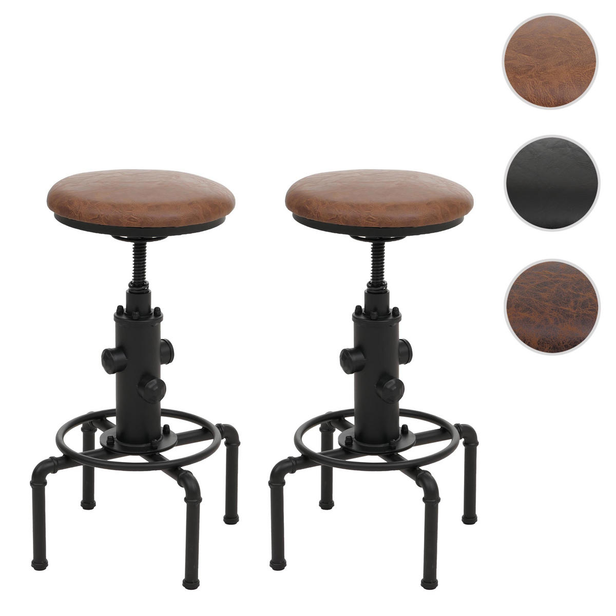 BARHOCKER Braun 2er-Set - Braun, Textil (45/85/45cm) - MCW