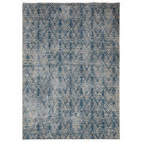 TEPPICH Kurzflor CROAL, in Natur-Blau, Chevron, 160 x 230 cm - Blaugrau, Textil (160/230cm) - KADIMA DESIGN
