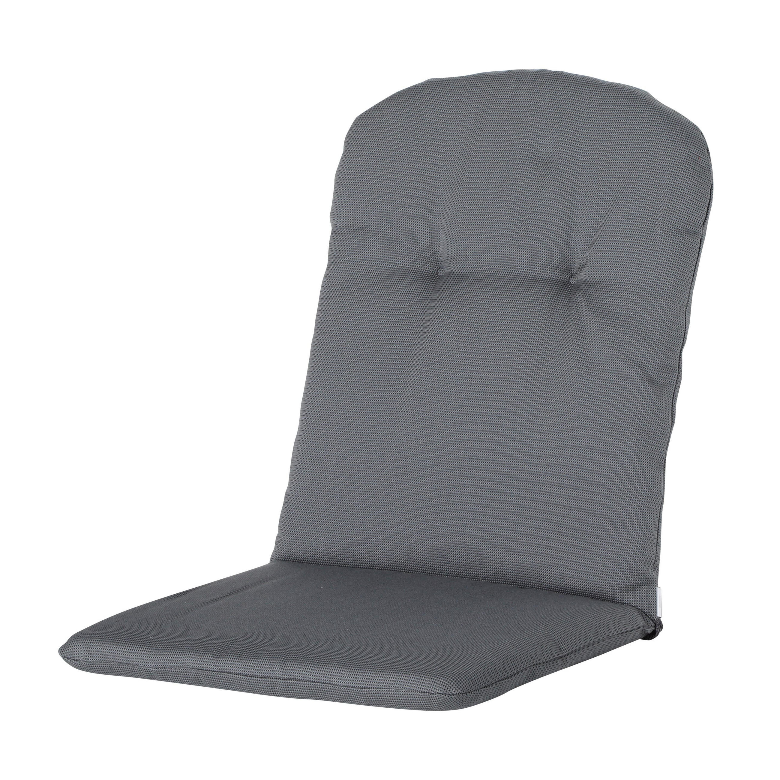 GARTENSTUHLKISSEN Rippe 96/45 cm 4-teilig - Grau, Textil (45/5/96cm) - Madison