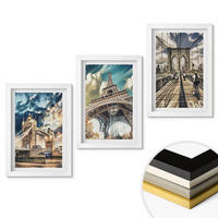 WANDBILDER 3er-Set - 20x30 cm Weißer Rahmen - Brücken, Türme, europäische Städte - Weiß, Kunststoff (20/30cm) - ArtPrintCave
