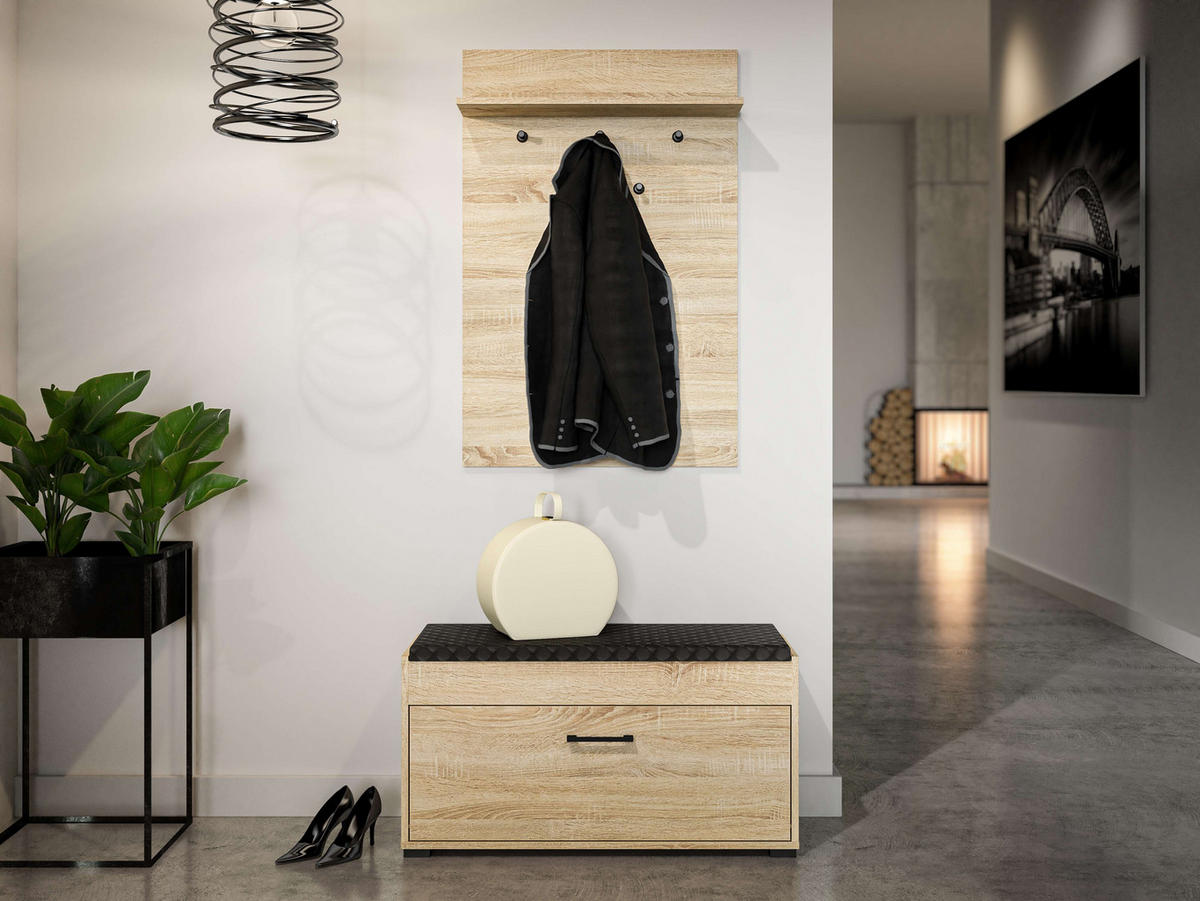 GARDEROBENPANEEL – 103 cm – Caro – Eichefarben – CA-005 - Eichefarben, Holzwerkstoff (68/103/24cm) - hi-markt
