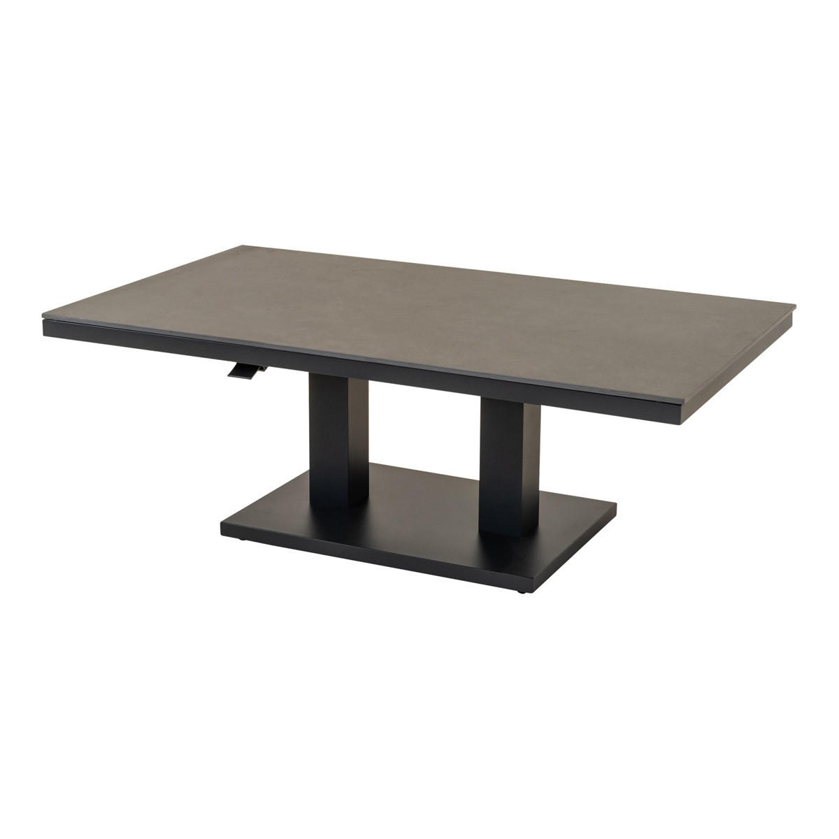 GARTENTISCH Geneva - Grau - 140/80/74 cm - Grau, Metall (140/80/74cm) - Lesli Living