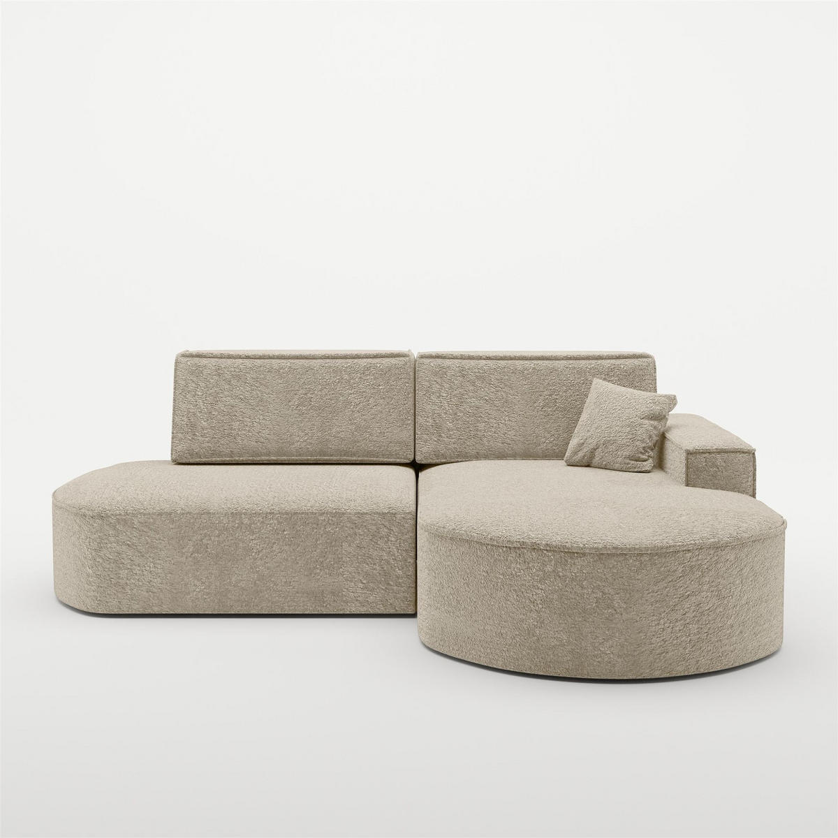 ECKSOFA Venedig Mit Schlaffunktion - Beige, Holzwerkstoff/Textil (278/179cm) - Fun Möbel