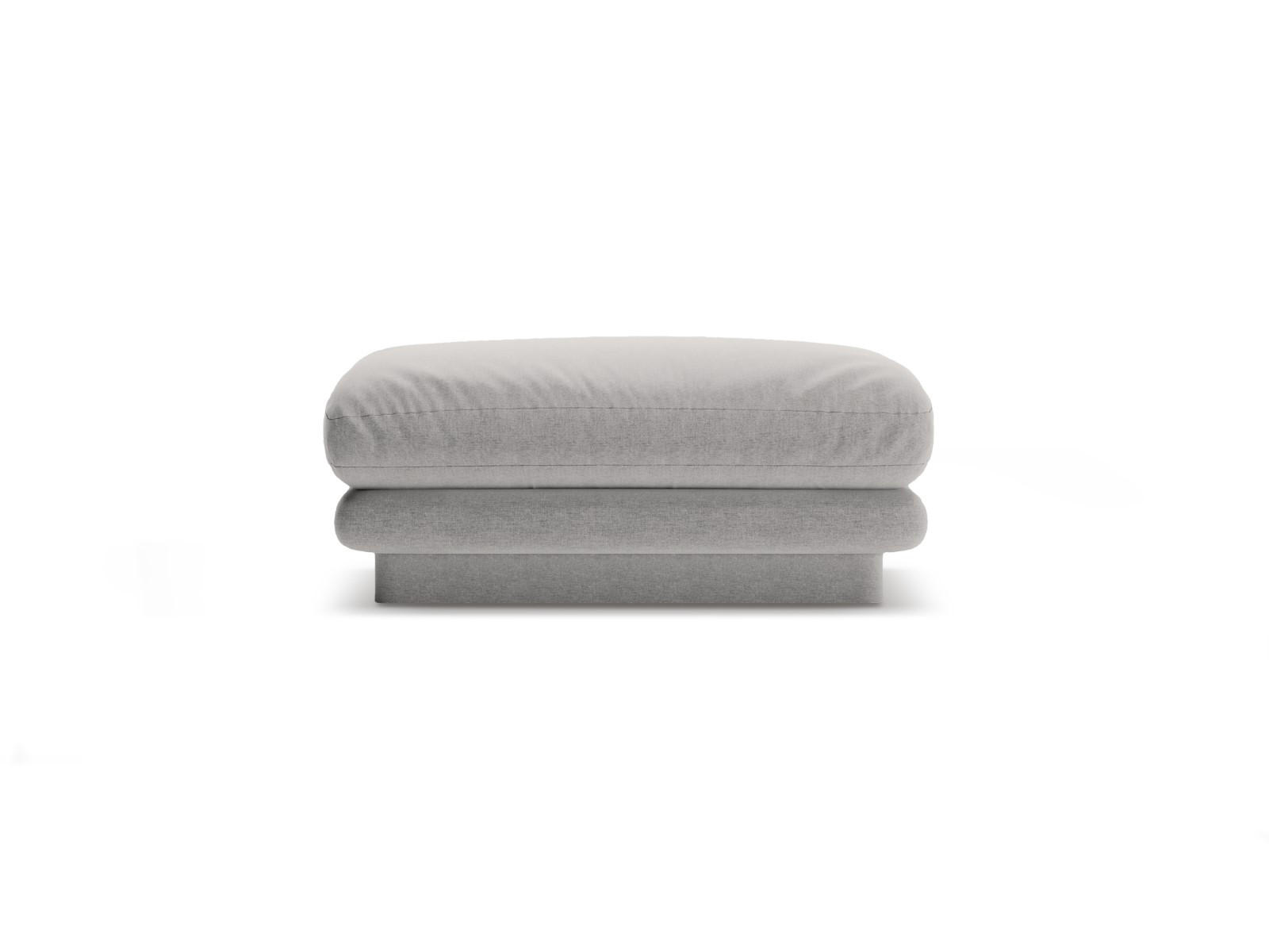 POUF Torino aus strukturiertem Stoff hellgrau - Hellgrau, Textil (80/41/80cm) - Micadoni