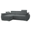 ECKSOFA Boston Mini, Seite: Links - LC+2R - Chromfarben/Grau, Holz/Textil (255/170cm) - MIRJAN24