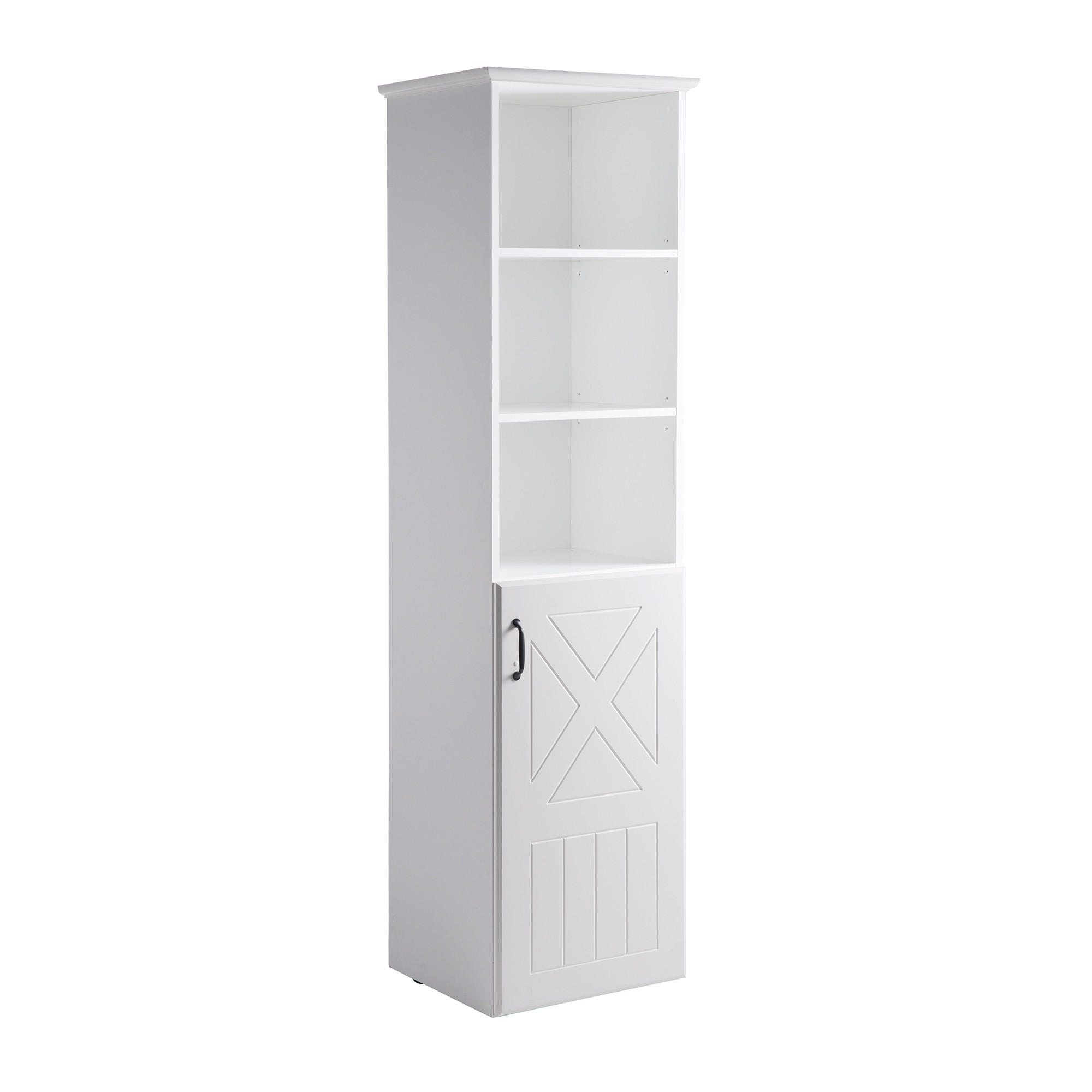 STANDREGAL Constantin - Weiß, Holzwerkstoff (49/190/41.5cm) - Roba
