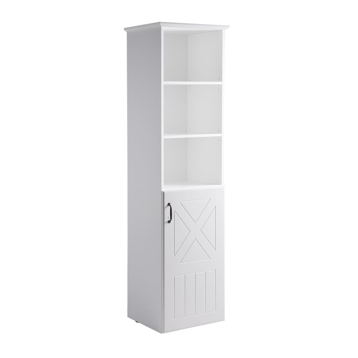 STANDREGAL Constantin - Weiß, Holzwerkstoff (49/190/41.5cm) - Roba