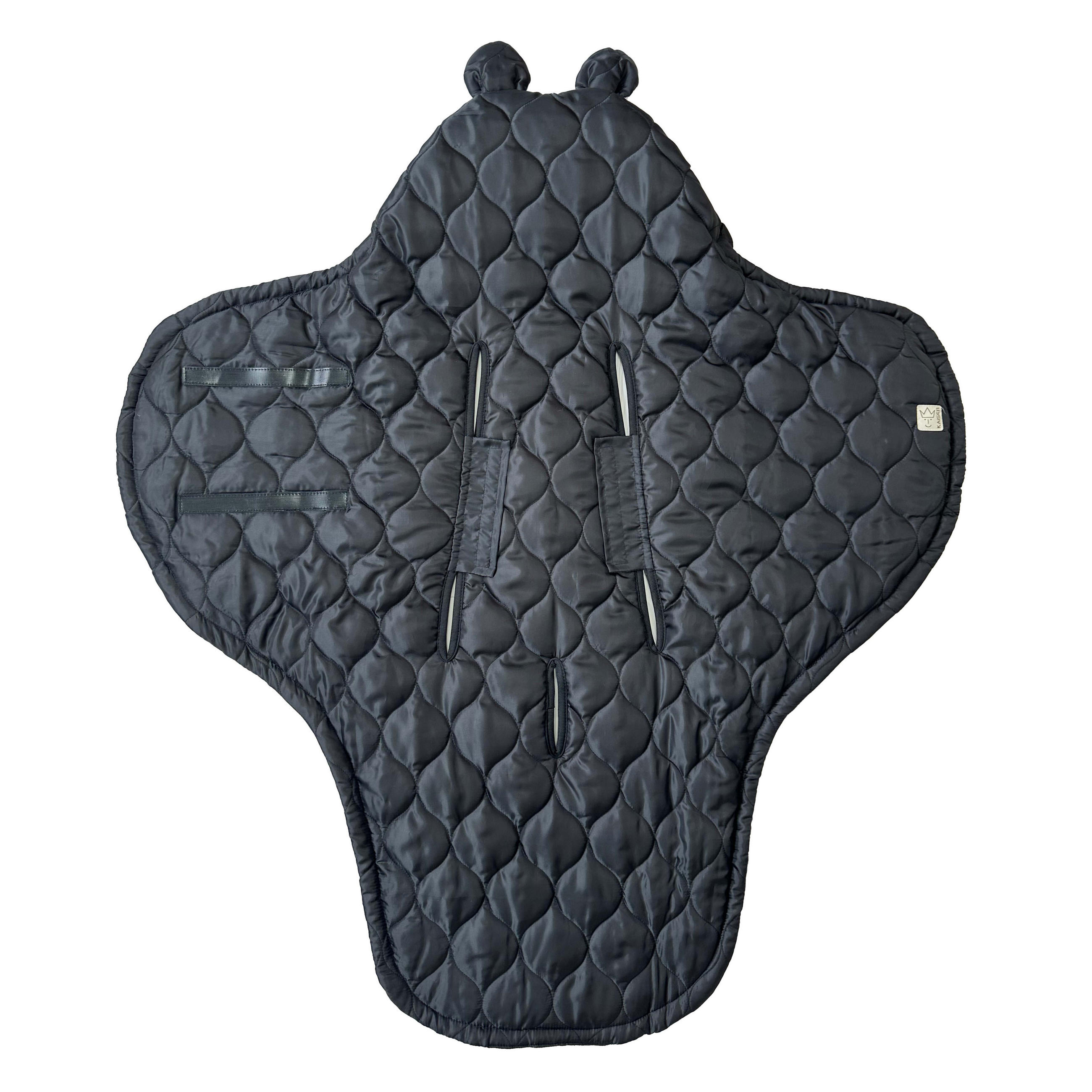BABYSCHALENWRAP Recy Small, black/grey - Schwarz, Textil (32/7/77cm) - Kaiserbaby