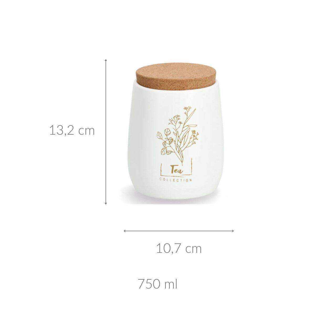 DOSE Tea 750 ml - Weiß, Metall (10.7/13.2/10.7cm)