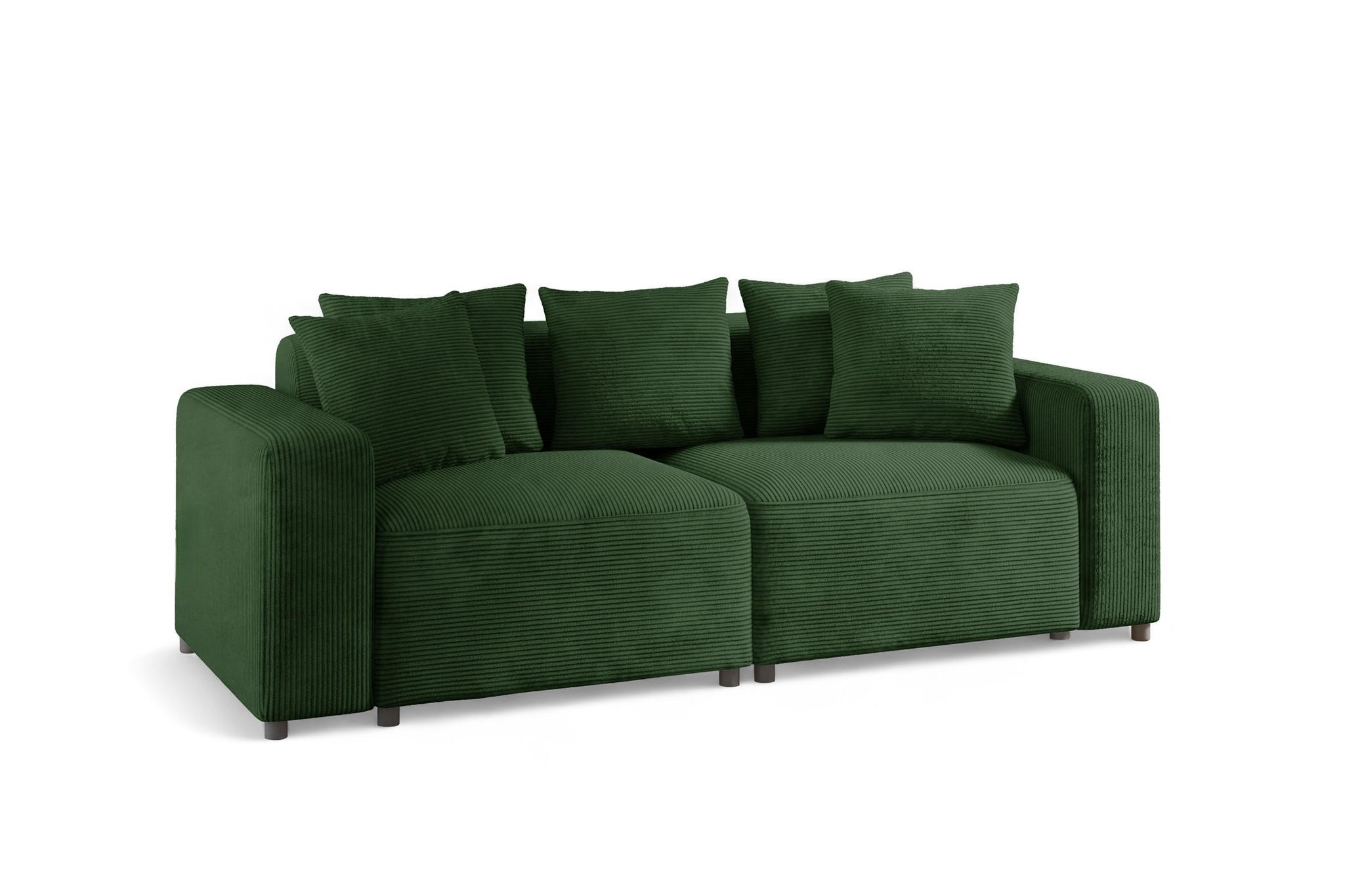 SOFA Megan 2-sitzer In Poso - Dunkelgrün, Holzwerkstoff/Textil (236/75/98cm) - Fun Möbel