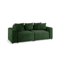 SOFA Megan 2-sitzer In Poso - Dunkelgrün, Holzwerkstoff/Textil (236/75/98cm) - Fun Möbel