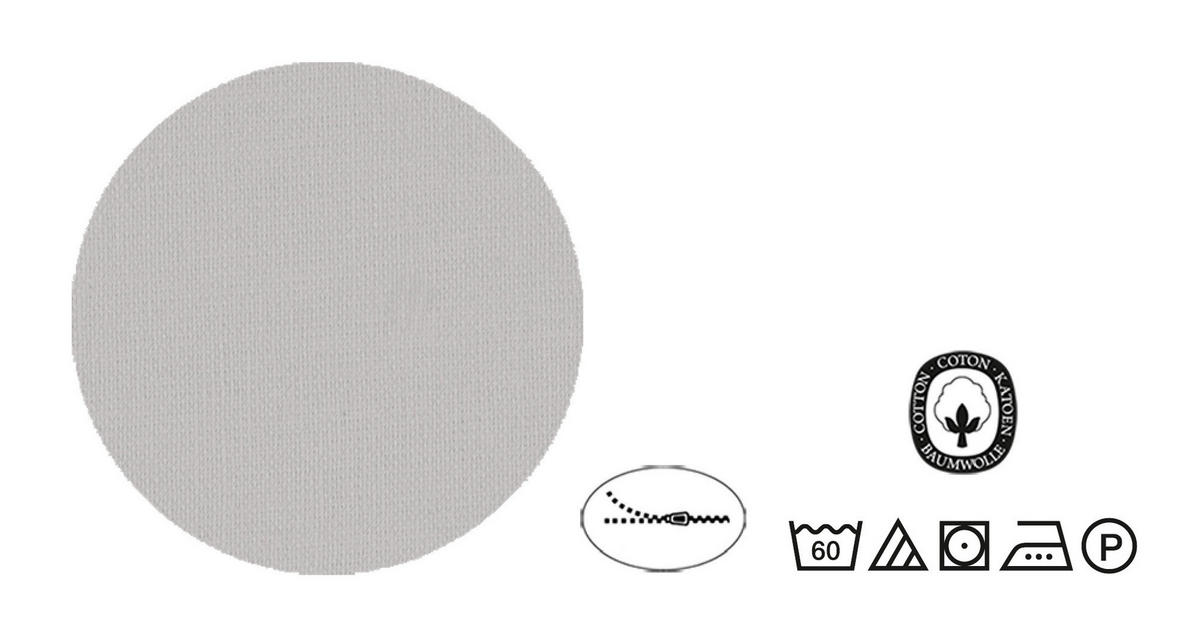 BETTWÄSCHE-GARNITUR Linon UNI sturmgrau, 140x220 cm + 70x90 cm - Grau, Textil (140/220cm) - biberna