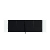 STAHLFLÜGELTOR Nali Mattschwarz 3,5m H.120 cm - Schwarz, Metall (343/120cm) - Casanoov