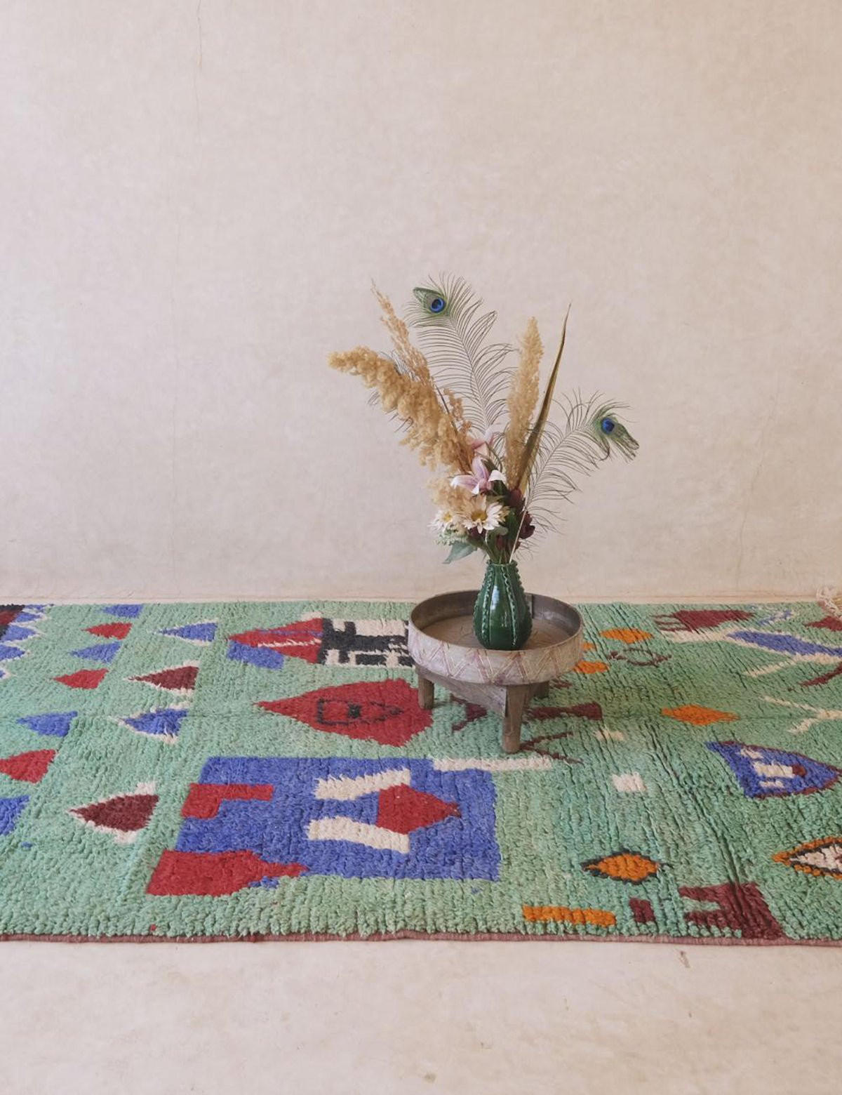 BERBERTEPPICH aus reiner Wolle 167x 278 cm - Grün, Naturmaterialien (167/278cm) - AFK Living