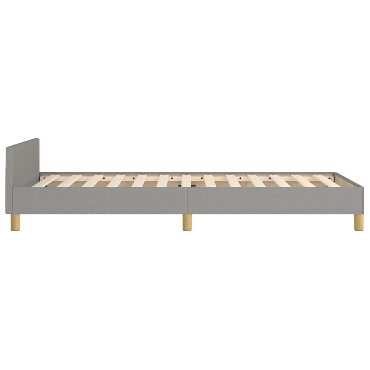 BETTGESTELL Ohne Matratze Hellgrau 100/200 Cm Stoff - Grau, Textil (100/200cm) - vidaXL