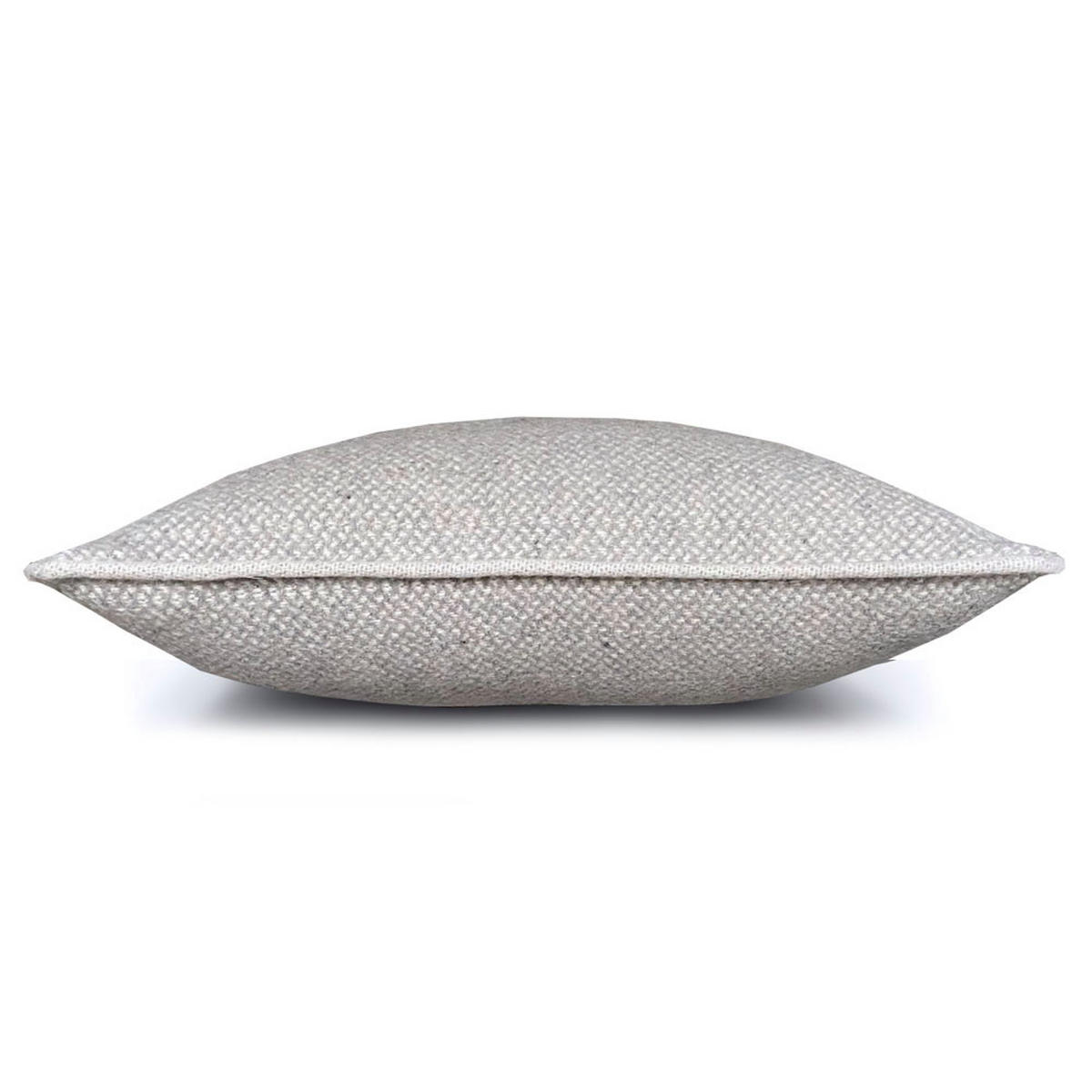 WOLLKISSEN recycelte Wolle Struktur Naturgrau 50x50 - Grau, Textil (50/50/12cm) - Malagoon