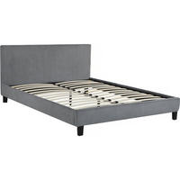 BETT ambre Grau - Grau, Textil (190/140cm) - Habitat Garten