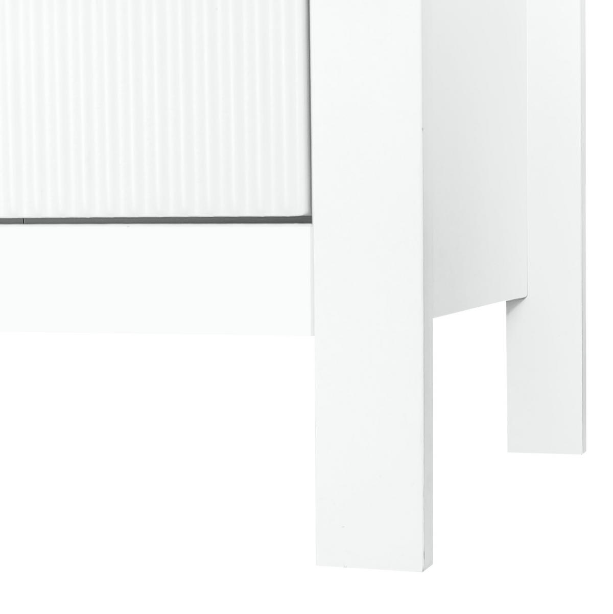 KOMMODE aus Spanplatte 79x80,5x39,5cm in Weiß mit 5 Schubladen - Weiß, Holzwerkstoff (80.5/80.5/39.5cm) - Modfu