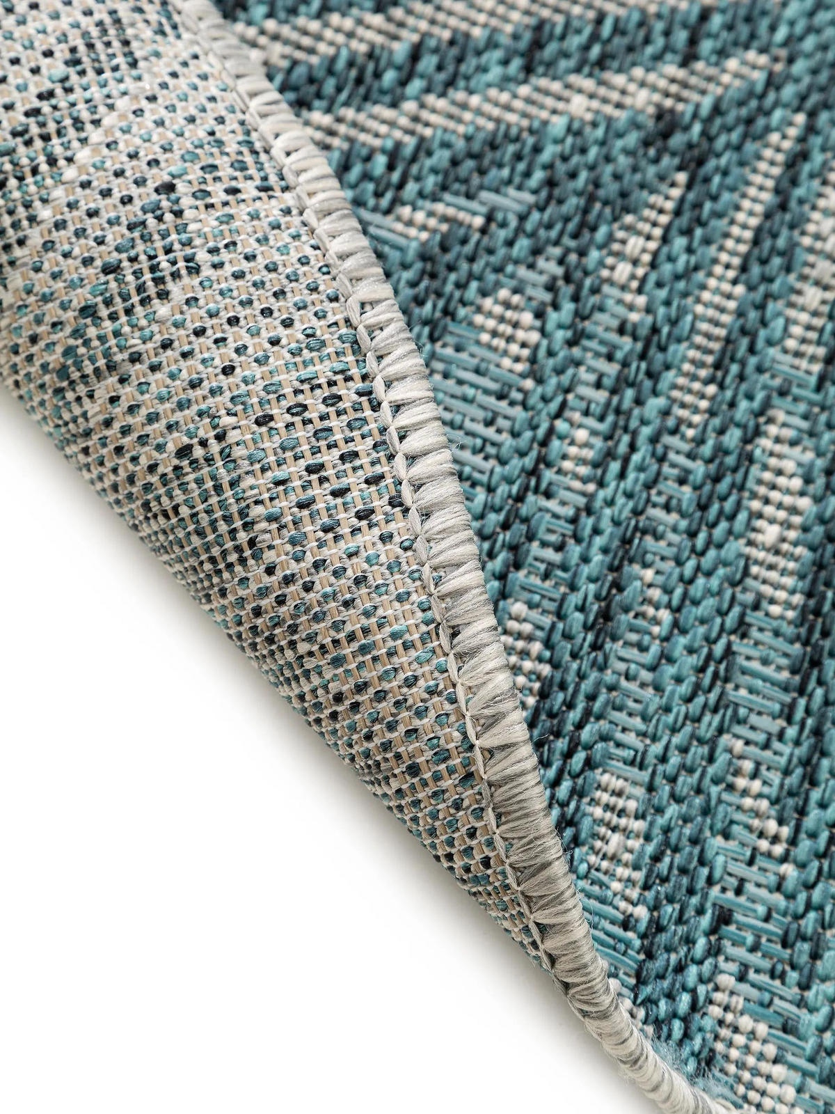 VNITŘNÍ a venkovní kulatý koberec Cleo Modrá ø 150 cm kulatý - modrá, textil/umělá hmota (150/150cm) - benuta Nest