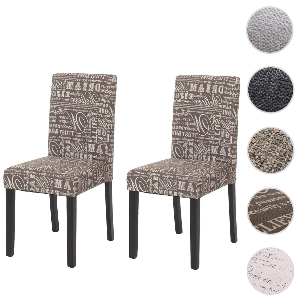 ESSZIMMERSTUHL Grau, Weiß 2er-Set - Weiß/Grau, Textil (43/90/56cm) - MCW