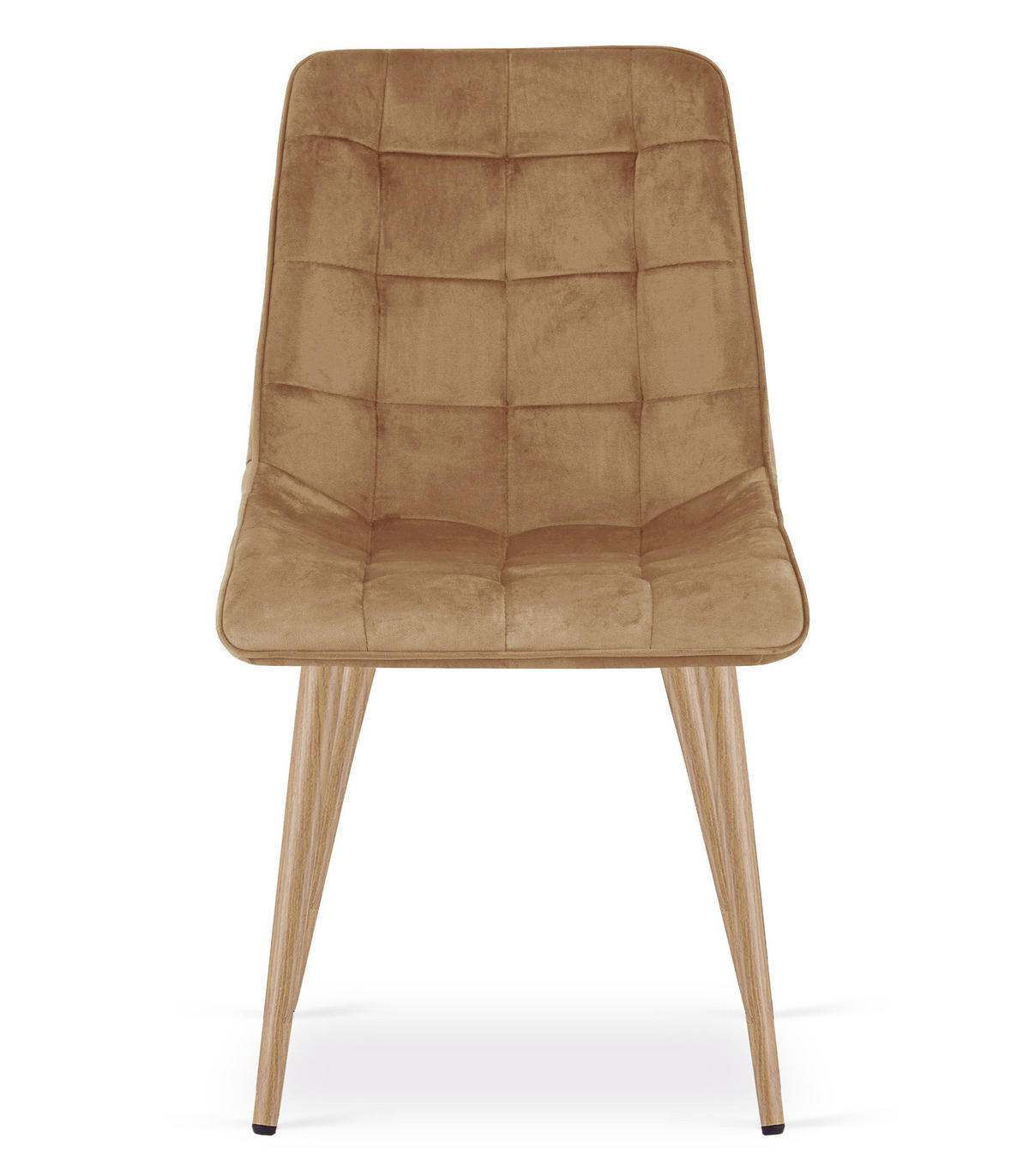 STUHL Braun 49x60 cm SPLIT Samtbezug - Braun, Metall (49/59/60cm)